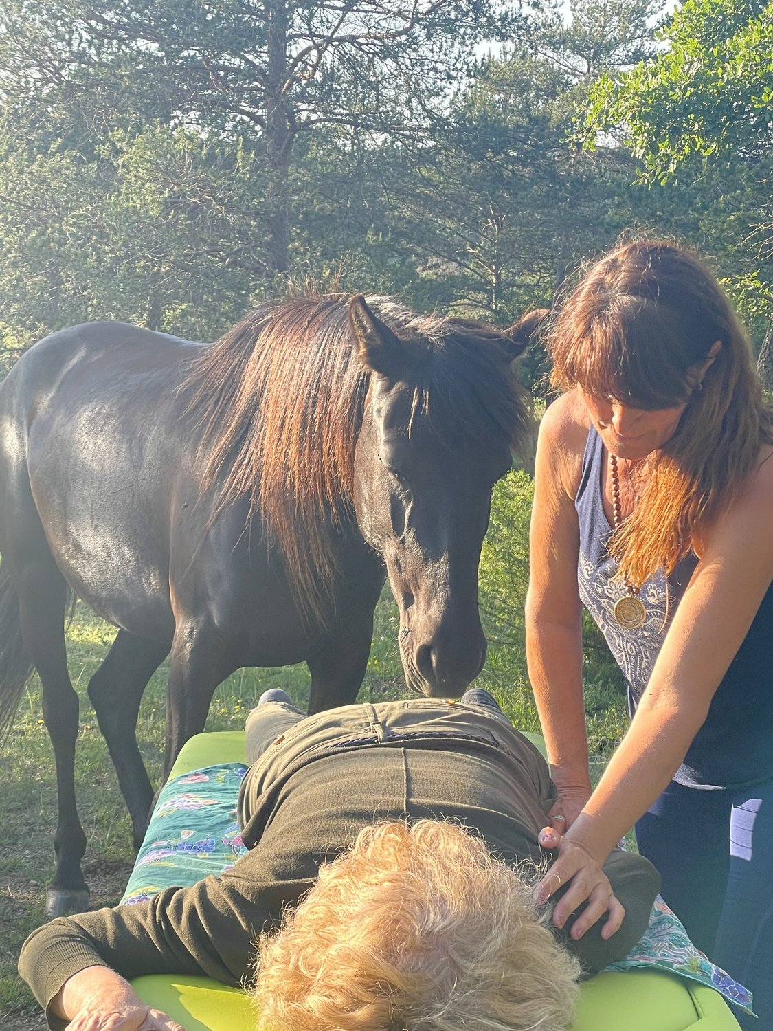 Masaje terapeutico con caballos